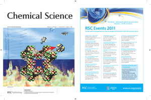 Chemical Science “Chemistry – our life, our future”