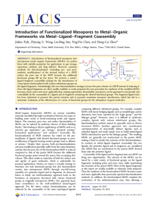 −Organic Introduction of Functionalized Mesopores to Metal −Ligand−Fragment Coassembly Frameworks via Metal