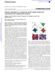Stepwise adsorption in a mesoporous metal–organic framework: experimental and computational analysisw