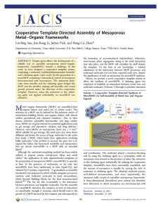 Cooperative Template-Directed Assembly of Mesoporous −Organic Frameworks Metal *