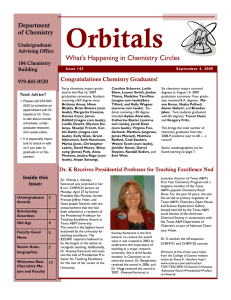 Orbitals What’s Happening in Chemistry Circles Department of Chemistry