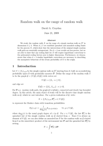 Random walk on the range of random walk 1 Introduction David A. Croydon