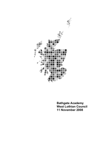 Bathgate Academy West Lothian Council 11 November 2008