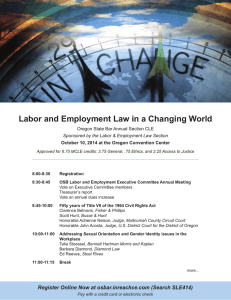 Labor and Employment Law in a Changing World