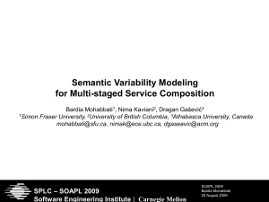 Semantic Variability Modeling for Multi-staged Service Composition