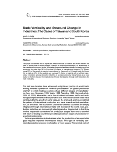Trade Verticality and Structural Change in