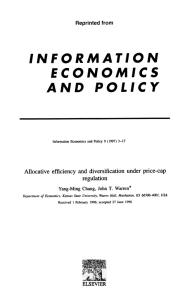Allocative  efficiency  and diversification  under price-cap regulation