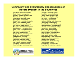 Community and Evolutionary Consequences of Record Drought in the Southwest