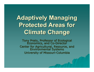 Adaptively Managing Protected Areas for Climate Change