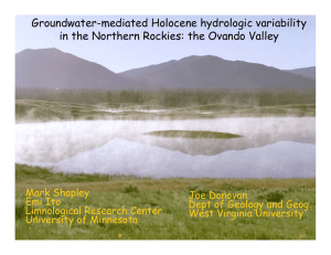 Groundwater-mediated Holocene hydrologic variability in the Northern Rockies: the Ovando Valley