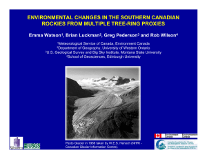 ENVIRONMENTAL CHANGES IN THE SOUTHERN CANADIAN ROCKIES FROM MULTIPLE TREE-RING PROXIES