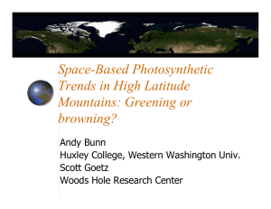 Space-Based Photosynthetic Trends in High Latitude Mountains: Greening or browning?