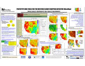 PROTOTYPE WEB TOOLS FOR THE WESTERN CLIMATE MAPPING INITIATIVE (WestMap) WestMap
