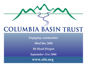 www.cbt.org Engaging communities MtnClim 2006 Mt Hood Oregon