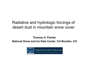 Radiative and hydrologic forcings of desert dust in mountain snow cover