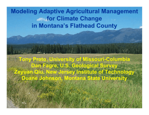 Modeling Adaptive Agricultural Management for Climate Change in Montana’s Flathead County