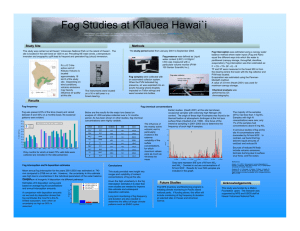 Fog Studies at Kīlauea Hawai`i