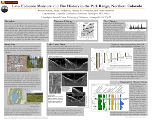 Late-Holocene Moisture and Fire History in the Park Range, Northern...