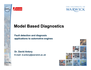 Model Based Diagnostics Fault detection and diagnosis applications to automotive engines