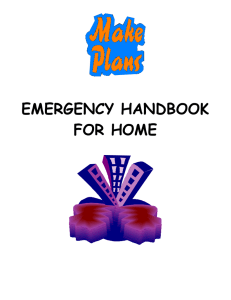 EMERGENCY HANDBOOK FOR HOME