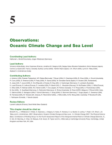 5 Observations: Oceanic Climate Change and Sea Level Coordinating Lead Authors: