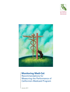 Monitoring Medi-Cal: Recommendations for Measuring the Performance of California’s Medicaid Program