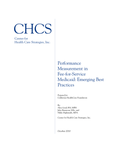 CHCS  Performance Measurement in