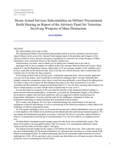 House Armed Services Subcommittee on Military Procurement