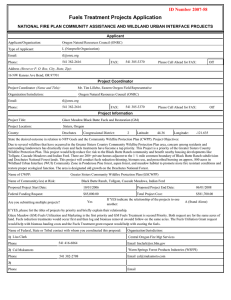 Fuels Treatment Projects Application ID Number 2007-58