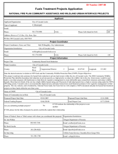 Fuels Treatment Projects Application ID Number 2007-88