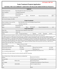 Fuels Treatment Projects Application ID Number 2007-103