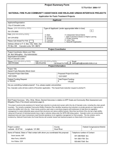 Project Summary Form Id Number 2006-117