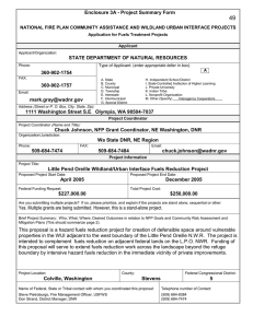 49  Enclosure 3A - Project Summary Form STATE DEPARTMENT OF NATURAL RESOURCES