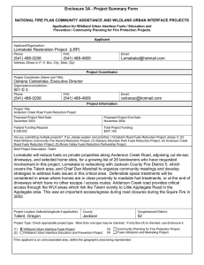 Enclosure 3A - Project Summary Form