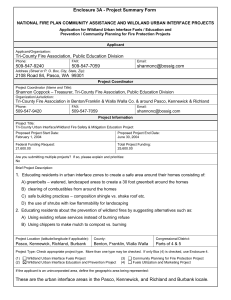 Enclosure 3A - Project Summary Form