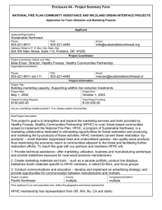 Enclosure 4A - Project Summary Form  Sustainable Northwest 503-221-6911