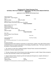 Enclosure 4A - Project Summary Form  Yakama BIA / Fuels Program