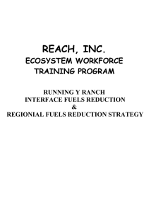 REACH, INC.  ECOSYSTEM WORKFORCE TRAINING PROGRAM