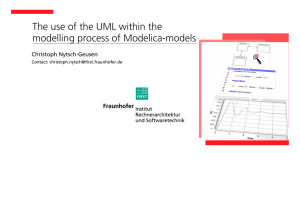 The use of the UML within the modelling process of Modelica-models Contact:
