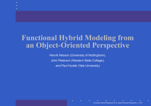 Functional Hybrid Modeling from an Object-Oriented Perspective