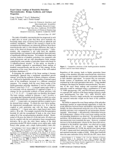 Exact Linear Analogs of Dendritic Polyether Macromolecules: Design, Synthesis, and Unique Properties