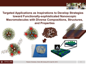 Targeted Applications as Inspirations to Develop Strategies toward Functionally-sophisticated Nanoscopic