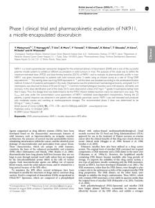 Phase I clinical trial and pharmacokinetic evaluation of NK911,