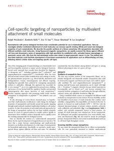 Cell-specific targeting of nanoparticles by multivalent attachment of small molecules Ralph Weissleder