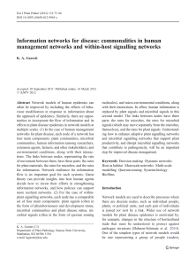 Information networks for disease: commonalities in human