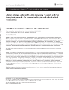 Climate change and plant health: designing research spillover