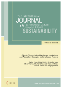of JOURNAL SUSTAINABILITY Environmental, Cultural,