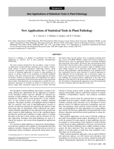 New Applications of Statistical Tools in Plant Pathology Symposium