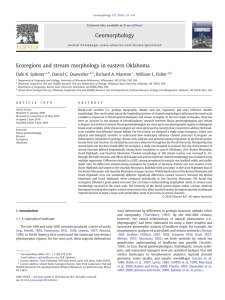 Ecoregions and stream morphology in eastern Oklahoma ⁎ Dale K. Splinter ,