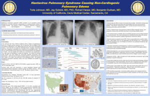Hantavirus Pulmonary Syndrome Causing Non-Cardiogenic Pulmonary Edema